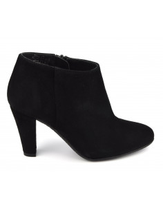 Black suede leather low boots, small sizes, 33, 34, Valos, Bella B