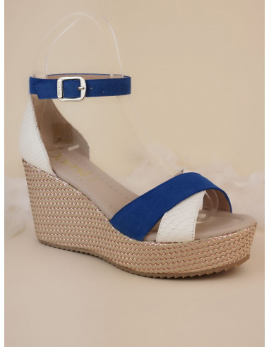 Blue and hot sale white wedges