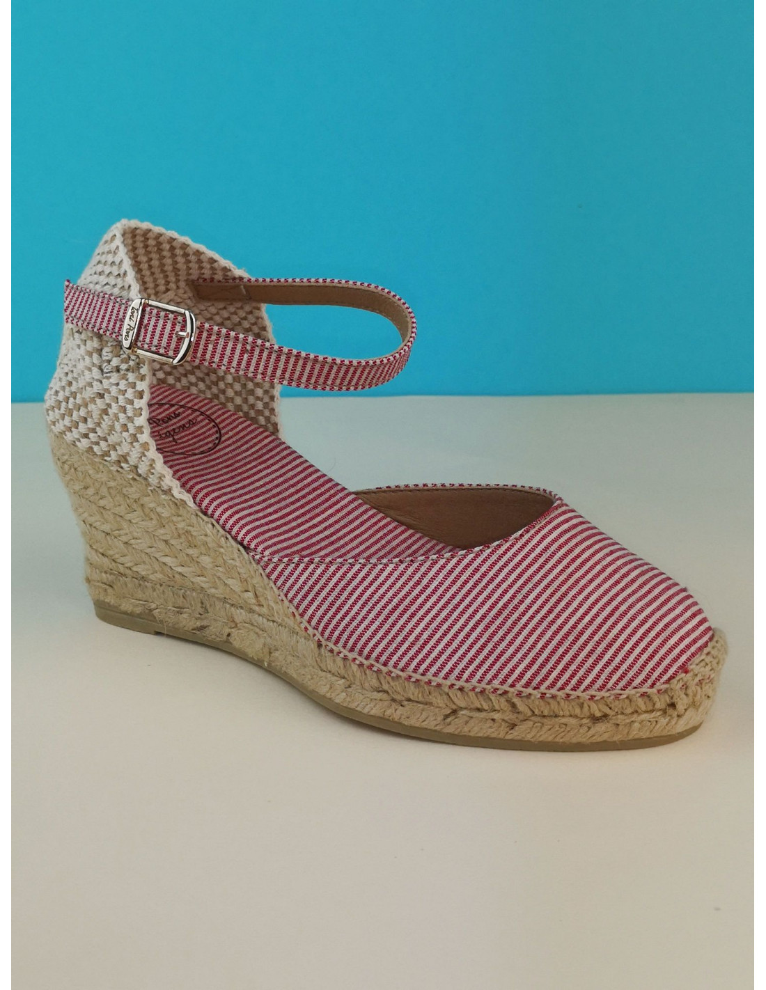 Wedge sandals, with red rarity, Corfu-5MT, Toni Pons