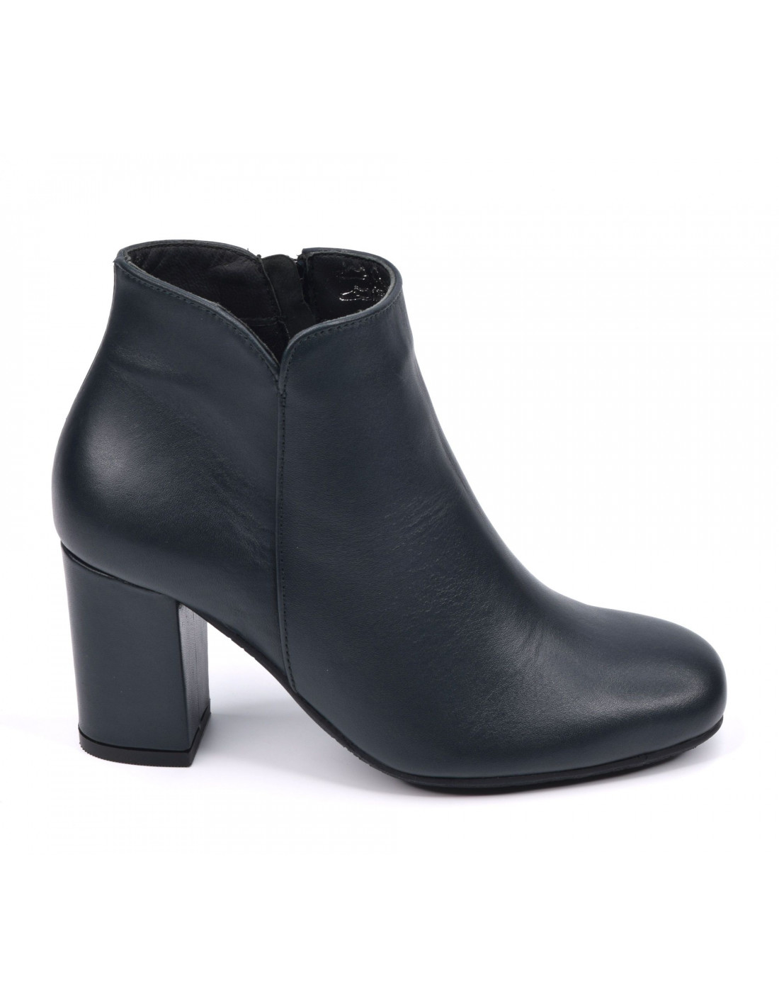 Boots femme discount cuir bleu marine