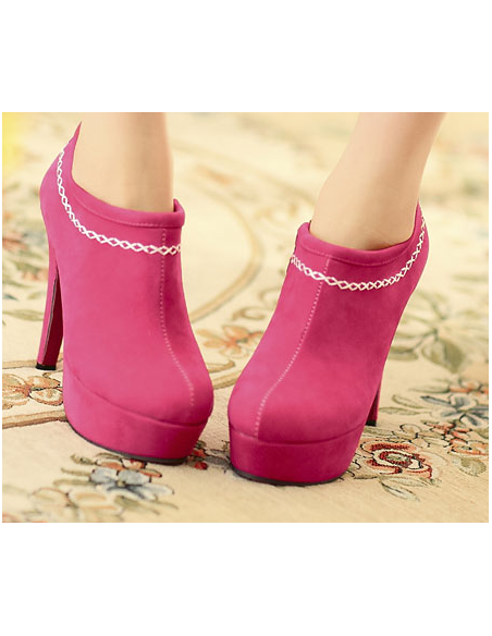 Pink "Parodia" boots with stiletto heels for women, small size