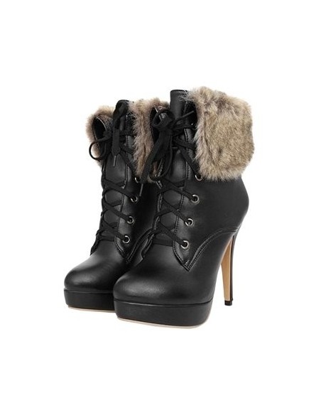 "Cleome" black ankle boots for women