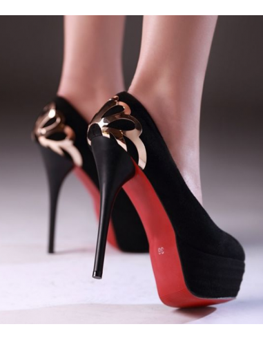 creencia amor Hollywood Zapatos de salón negros con plataforma desde la talla 32 hasta la talla 36