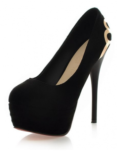 Black pumps with high heels, platform, women shoes size 32 size 36