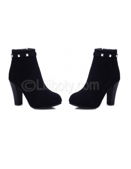 Black "Agathis" boots in small size for women