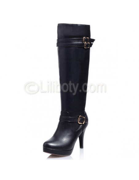 Black "Caladium" boots in small size for women