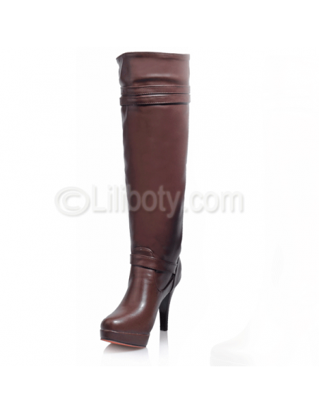 Brown "Caladium" boots in small size for women