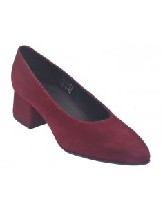 Escarpins Trotteur, Daim Bordeaux, Talon 4 cm - Vector - Bella B, femmes petites pointures 33 34 35