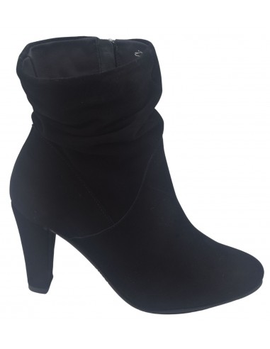 Bottines Cuir Suédine Noir ,Vankish, Bella B, Femme Petite Pointure, Vu Profil