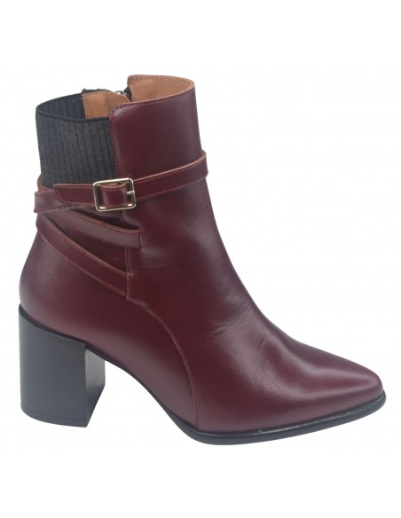 Bottines Cuir Lisse Bordeaux, 4080, Dansi, petite pointure 32 33 34 35