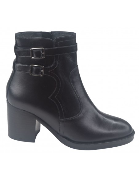 Bottines Cuir Lisse Noir, 3164, Dansi, femme petite pointure 32 33 34 35