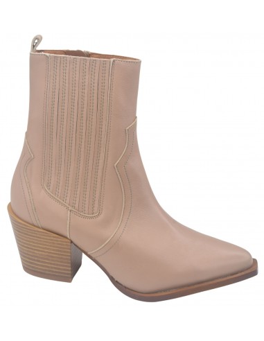 Bottines Cuir Lisse Nude, 7191, Dansi, femme petite pointure 32 33 34 35