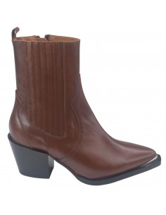 Bottines Cuir Lisse Marron, 7192, Dansi, femme petite pointure 32 33 34 35