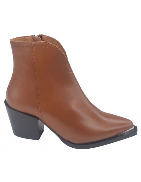 Bottines Cuir Lisse Cognac, 7187, Dansi