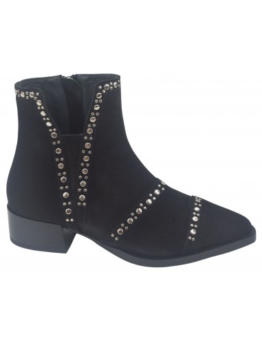 Bottines Cuir Suédine Noir, 6928, Dansi, femme petite pointure 32 33 34 35