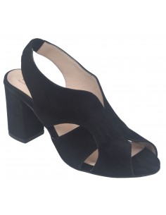 Sandales Cuir Suédine Noir, Bloom, Bella B, femme petite pointure 33 34