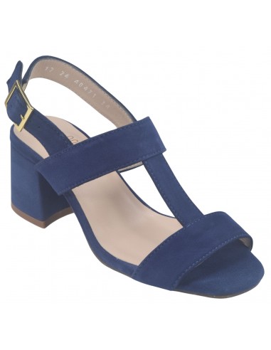 Sandales Cuir Suédine Bleu Marine, Lima, Bella B, femme petite pointure