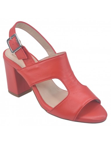 Sandales Cuir Lisse Rouge, Blazer, Bella B, chaussure femme petite pointure