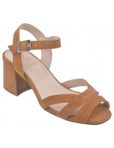 Sandales Cuir Suédine Cognac, Asterias, Bella B, petites pointures 33 34