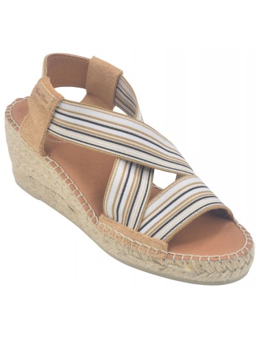 Sandales Compensées, Elastique Beige, Tina-Toni Pons, 33 34 35