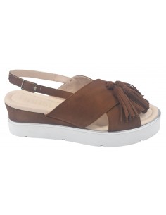 Sandales compensées Marron-Noisette - Dansi 7533, petits pieds femme