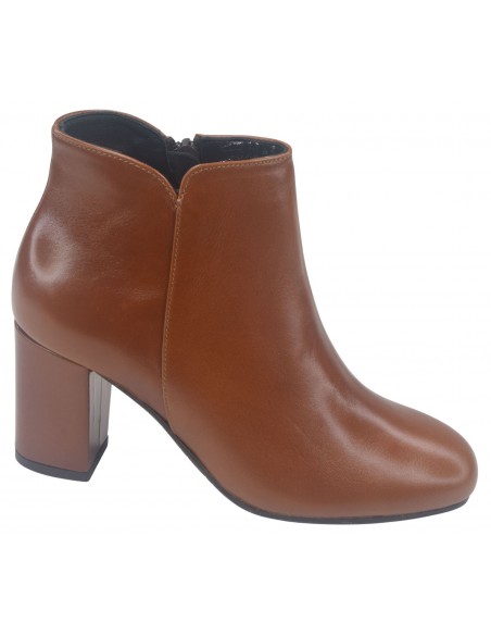 Bottines, Cuir Lisse Cognac, Blau - Bella B, femme petites pointures