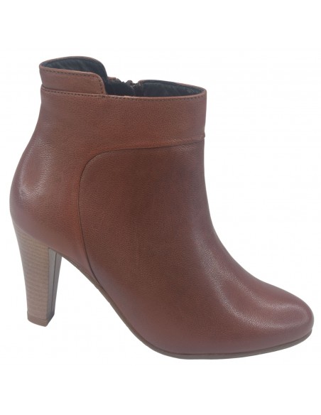 Bottines Cuir Lisse Marron ,Vat, Bella B, femme petite pointure