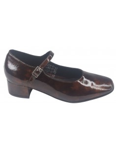 Escarpins Brides, Cuir Verni Taupe, Luana - Bella B, femme petite pointure