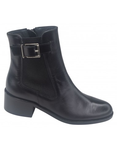 Bottines Cuir Lisse Noir, 8191A, Dansi, Bottines femme petite pointure 32 33 34 35