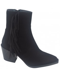Bottines Daim Noir, 8162B, Dansi, Bottines Femme petite pointure 32 33 34 35