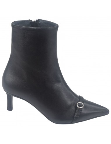 Bottines Elégantes Cuir Lisse Noir, 8100, Dansi, femme petite pointure 32 33 34 35