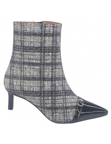 Bottines Elégantes, Cuir Imprimé Tweed, 8126B, Dansi, petite pointure 32 33 34 35