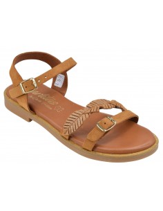 Sandales Plates Nu-Pieds, Daim Cognac, 19735, Carlita by Carla Tortosa, 32 au 35