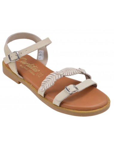 Sandales Plates Nu-Pieds, Daim Beige, 19735, Carlita by Carla Tortosa, petites pointures 32 au 35