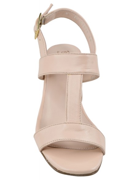 Vue dessus sandales cuir nude Lima petites pointures femme