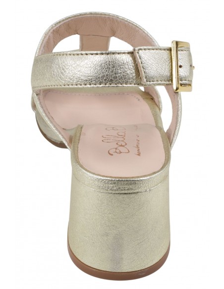 Sandales mariage dorées talon carré – Lima 33 34