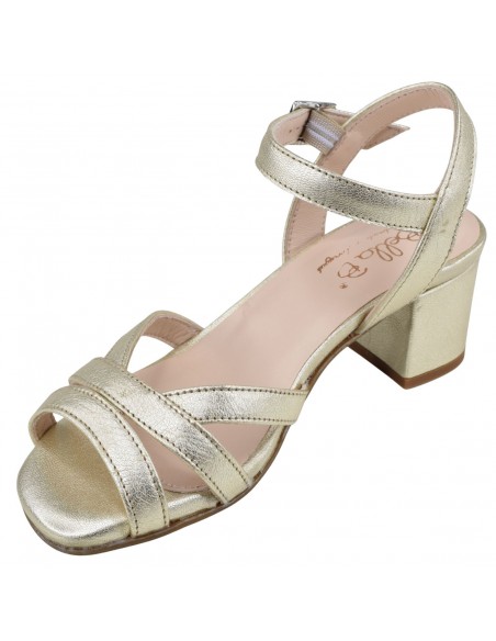 Sandales mariage dorées Asterias – petites pointures femme