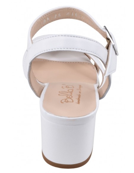 Sandales Asterias blanc talon 5.5 cm vue arrière