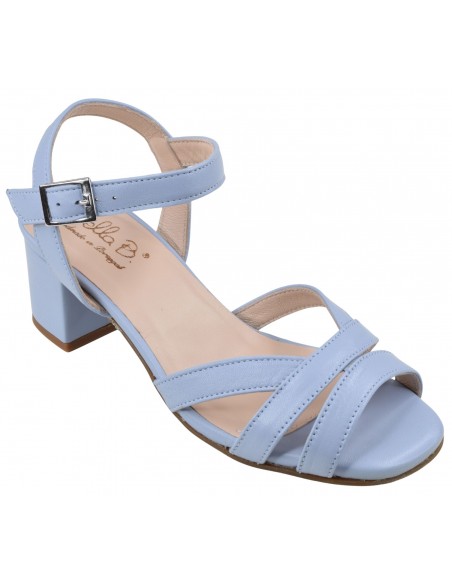 Sandales Asterias bleu ciel Bella B petites pointures 33 34 vue profil