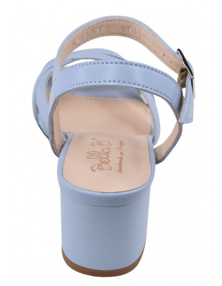 Sandales Asterias bleu ciel talon 5 cm Bella B vue arrière
