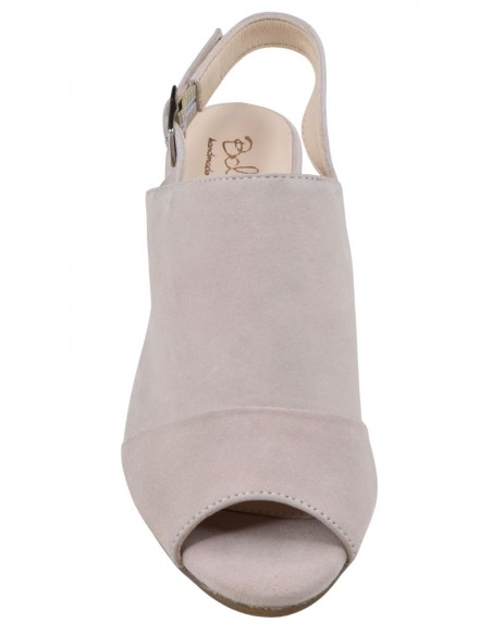 Sandales Blossom nude dessus semelle cuir matelassée