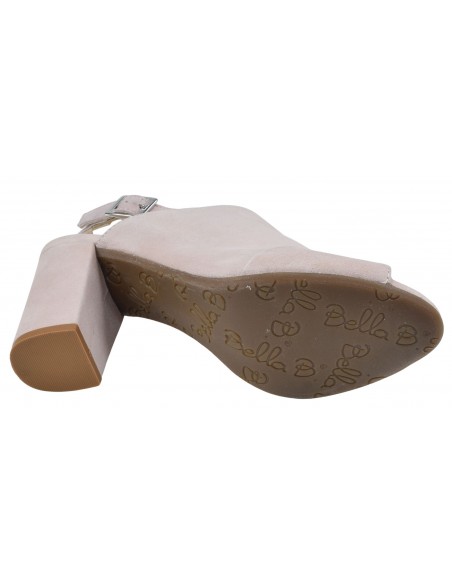 Sandales daim nude semelle extérieure caoutchouc souple Bella B