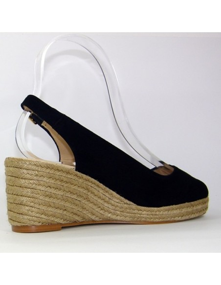 Black leather espadrilles from beaucmond small size