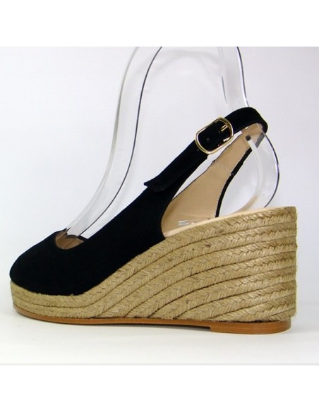 Black leather espadrilles from beaucmond small size
