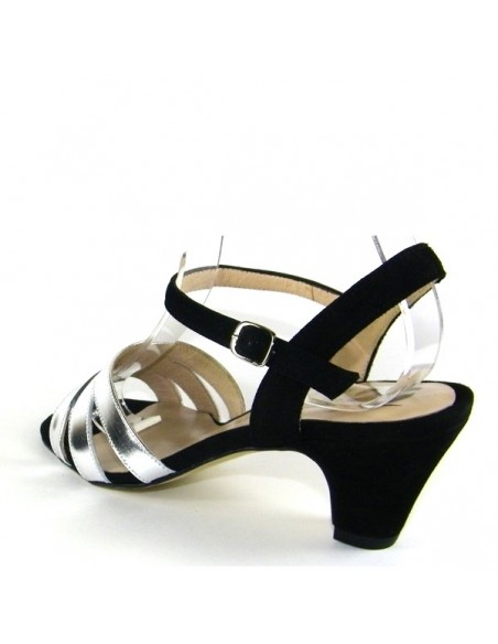 "Silene black and silver" sandals