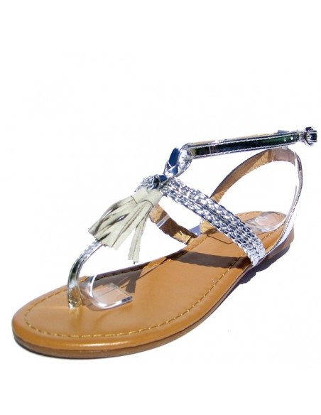 Sandals without heel "Buglosse argent" small woman size