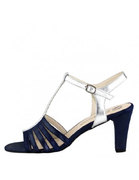 "Androsace blue and silver" sandals