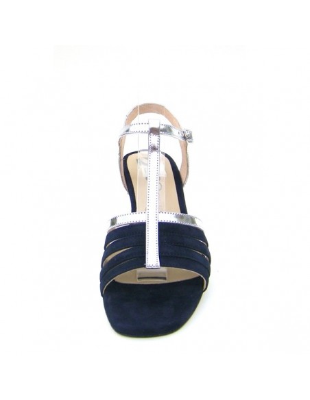"Androsace blue and silver" sandals