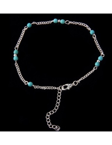 Bracelet de cheville turquoise