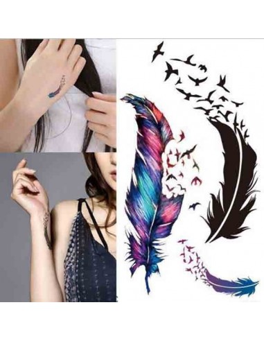 Small Feather Temporary Tattoos